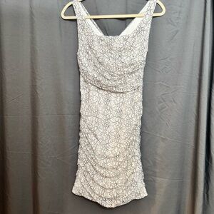 Express Black and White Lace Mini Dress